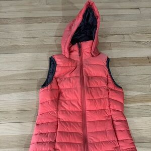 Women’s Coral Puffer Vest with Hood